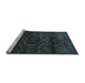 Sideview of Machine Washable Persian Light Blue Traditional Rug, wshtr2439lblu