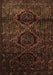 Machine Washable Persian Brown Traditional Rug, wshtr2439brn