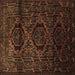 Square Machine Washable Persian Brown Traditional Rug, wshtr2439brn