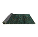 Sideview of Persian Turquoise Traditional Rug, tr2439turq