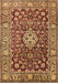 Machine Washable Persian Brown Traditional Rug, wshtr243brn