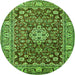 Machine Washable Persian Green Traditional Area Rugs, wshtr243grn