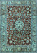 Machine Washable Persian Light Blue Traditional Rug, wshtr243lblu