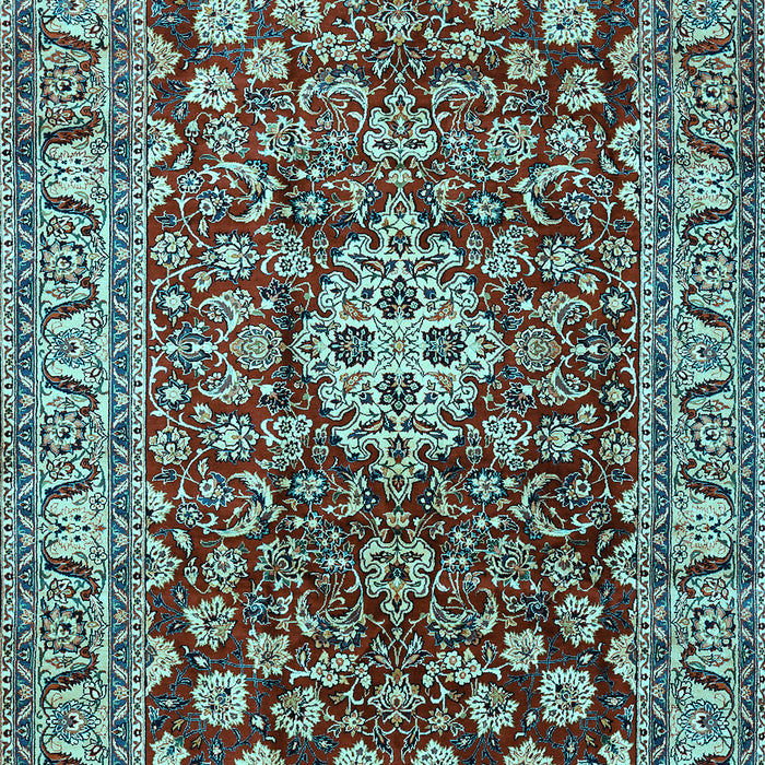 Machine Washable Persian Light Blue Traditional Rug, wshtr243lblu