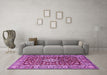 Machine Washable Persian Purple Traditional Area Rugs in a Living Room, wshtr243pur