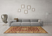 Machine Washable Persian Brown Traditional Rug in a Living Room,, wshtr243brn