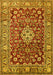 Machine Washable Persian Yellow Traditional Rug, wshtr243yw