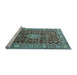 Sideview of Machine Washable Persian Light Blue Traditional Rug, wshtr243lblu