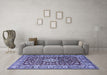 Machine Washable Persian Blue Traditional Rug in a Living Room, wshtr243blu