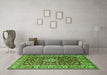 Machine Washable Persian Green Traditional Area Rugs in a Living Room,, wshtr243grn