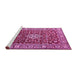 Sideview of Machine Washable Persian Pink Traditional Rug, wshtr243pnk