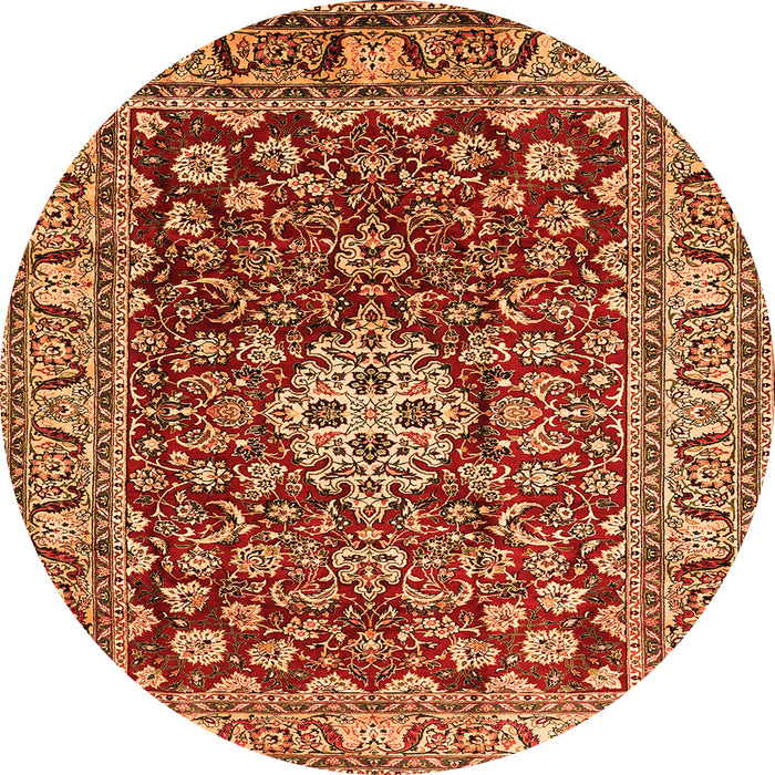 Square Persian Orange Traditional Rug, tr243org