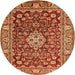 Square Persian Orange Traditional Rug, tr243org