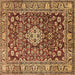 Square Persian Brown Traditional Rug, tr243brn