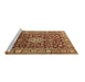 Sideview of Machine Washable Persian Brown Traditional Rug, wshtr243brn