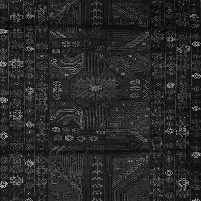 Serging Thickness of Machine Washable Persian Gray Traditional Rug, wshtr2440gry