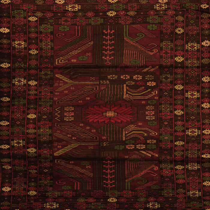 Round Machine Washable Persian Orange Traditional Area Rugs, wshtr2440org