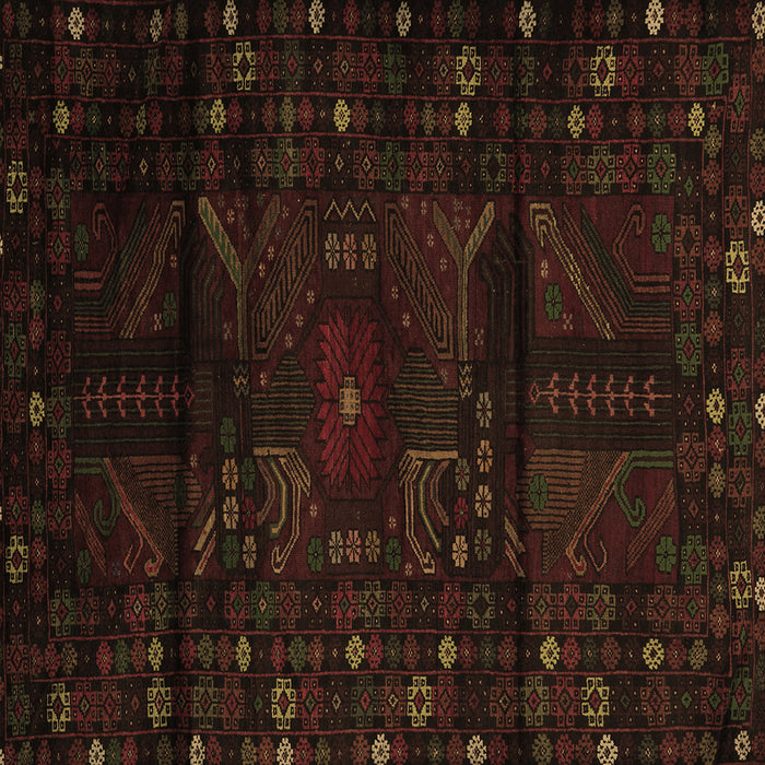 Square Persian Brown Traditional Rug, tr2440brn