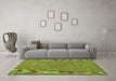 Machine Washable Persian Green Bohemian Area Rugs in a Living Room,, wshtr2441grn