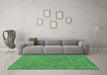 Machine Washable Persian Emerald Green Bohemian Area Rugs in a Living Room,, wshtr2441emgrn