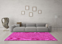 Machine Washable Persian Pink Bohemian Rug, wshtr2441pnk