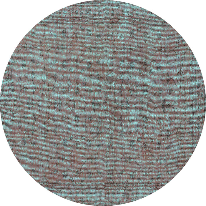 Round Persian Turquoise Bohemian Rug, tr2441turq