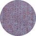 Round Persian Light Blue Bohemian Rug, tr2441lblu