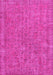 Machine Washable Persian Pink Bohemian Rug, wshtr2441pnk