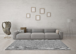 Machine Washable Persian Gray Bohemian Rug in a Living Room,, wshtr2441gry