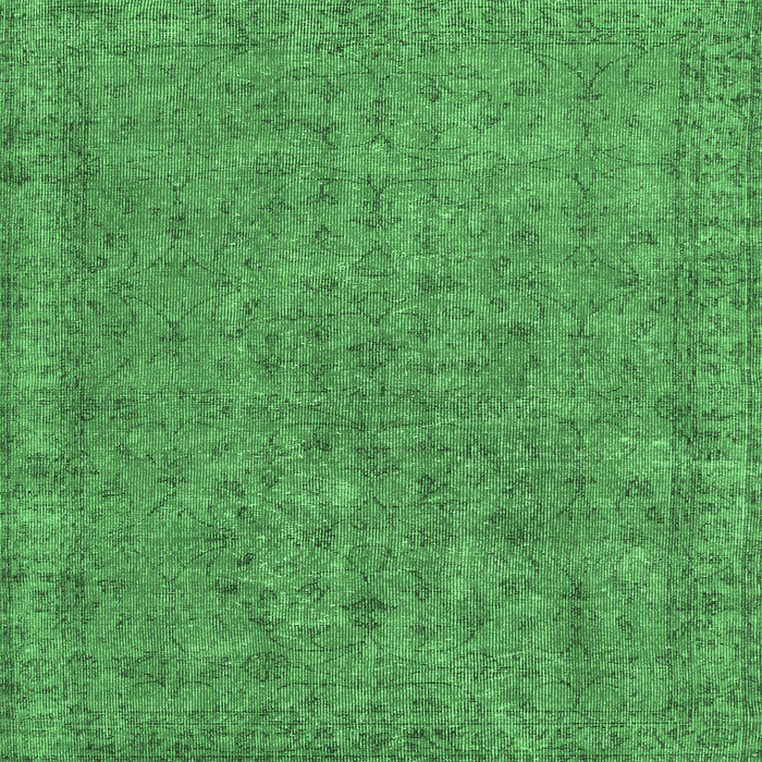 Square Machine Washable Persian Emerald Green Bohemian Area Rugs, wshtr2441emgrn