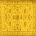 Square Persian Yellow Traditional Rug, tr2442yw