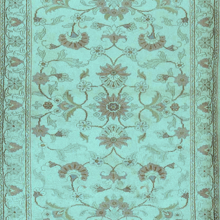 Machine Washable Persian Light Blue Traditional Rug, wshtr2442lblu