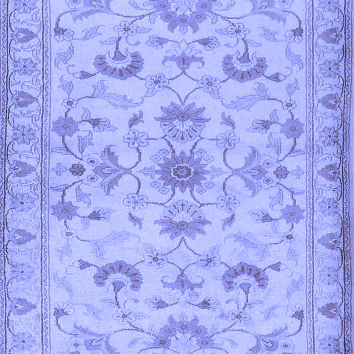 Machine Washable Persian Blue Traditional Rug, wshtr2442blu