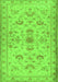 Serging Thickness of Machine Washable Persian Green Traditional Area Rugs, wshtr2442grn