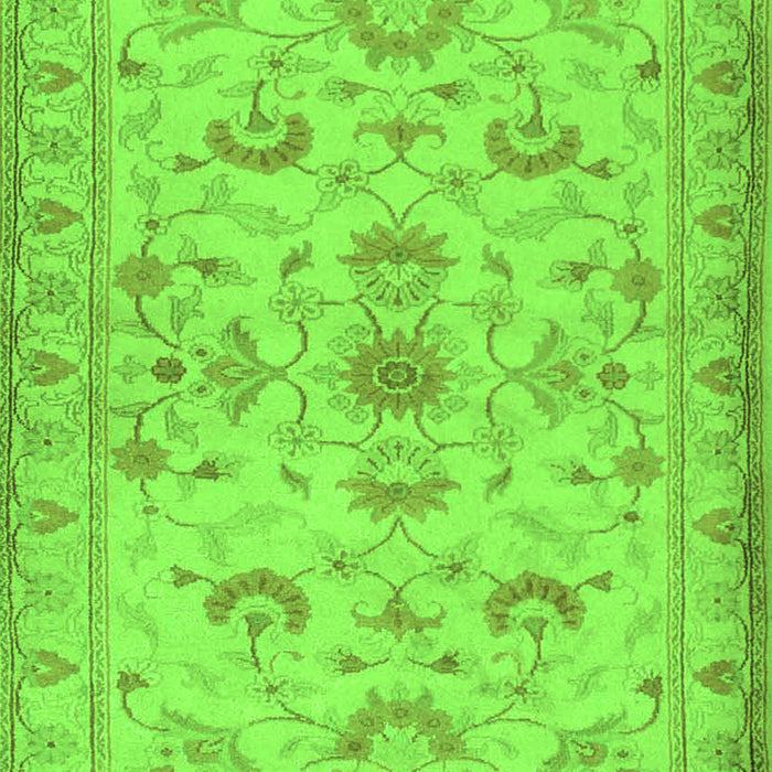 Serging Thickness of Machine Washable Persian Green Traditional Area Rugs, wshtr2442grn
