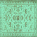 Square Persian Turquoise Traditional Rug, tr2442turq