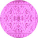 Round Persian Purple Traditional Rug, tr2442pur