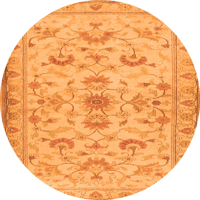Machine Washable Persian Orange Traditional Area Rugs, wshtr2442org
