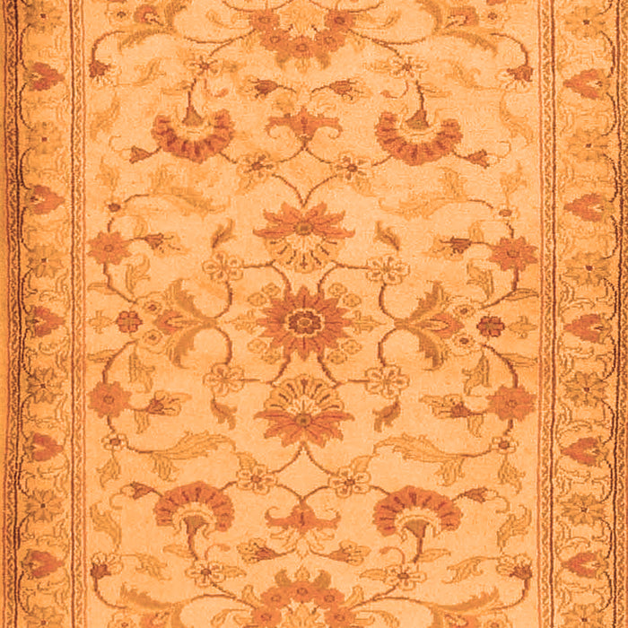 Serging Thickness of Machine Washable Persian Orange Traditional Area Rugs, wshtr2442org