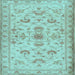 Square Persian Light Blue Traditional Rug, tr2442lblu