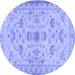 Round Persian Blue Traditional Rug, tr2442blu