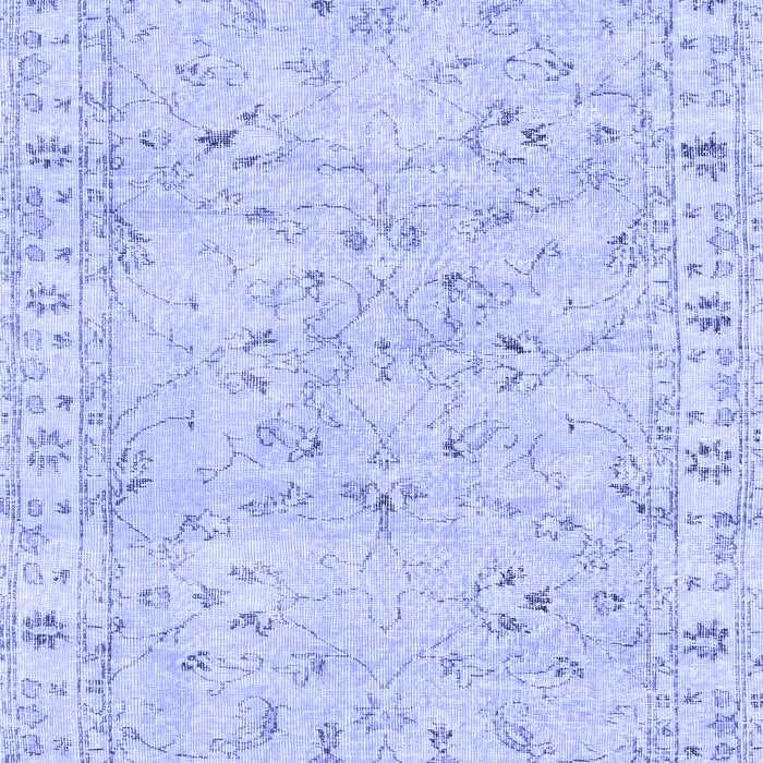 Machine Washable Persian Blue Traditional Rug, wshtr2443blu