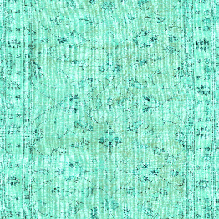 Machine Washable Persian Turquoise Traditional Area Rugs, wshtr2443turq