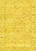 Machine Washable Persian Yellow Traditional Rug, wshtr2443yw