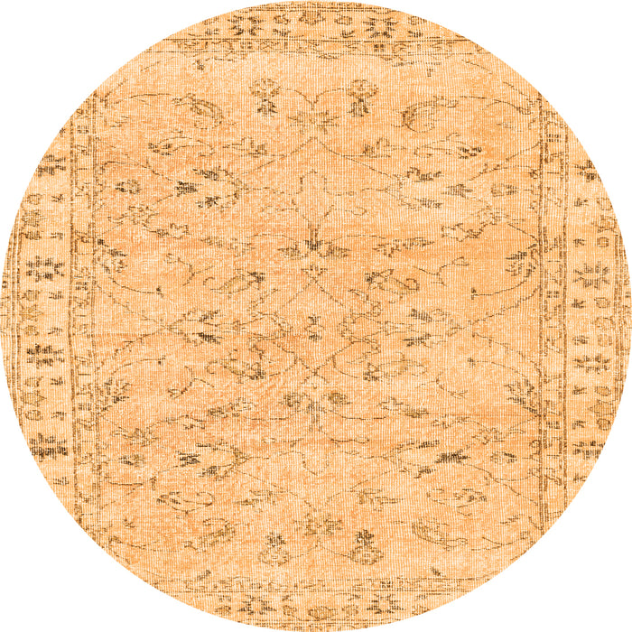 Square Persian Orange Traditional Rug, tr2443org