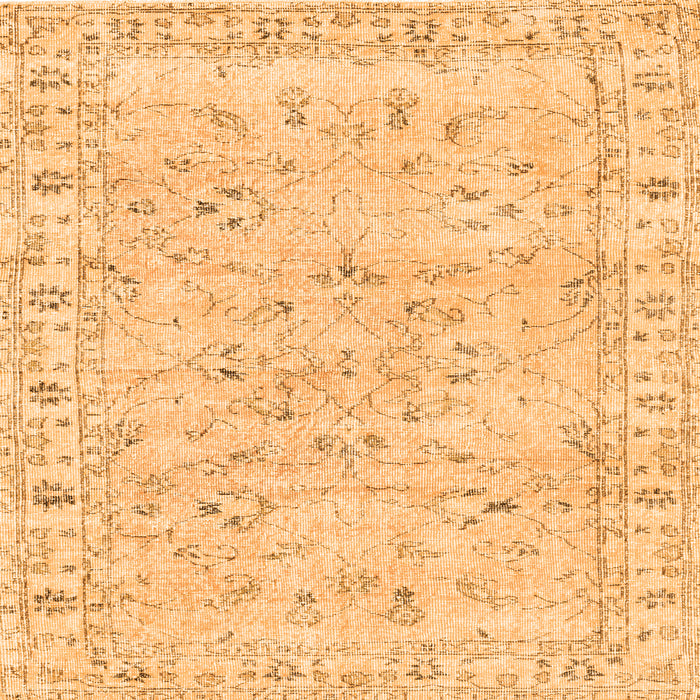 Serging Thickness of Persian Orange Traditional Rug, tr2443org