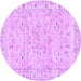 Round Persian Purple Traditional Rug, tr2443pur