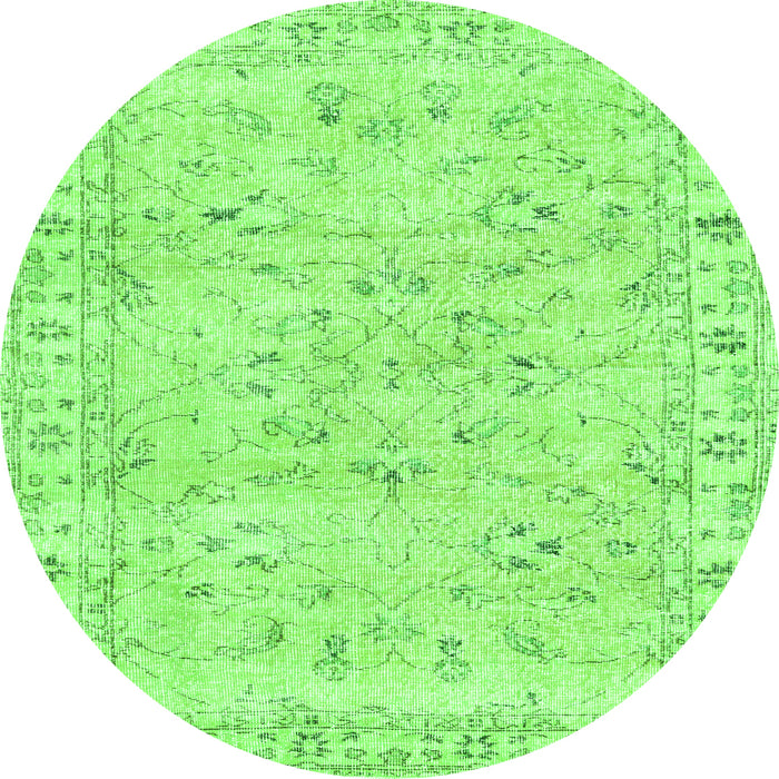 Square Persian Green Traditional Rug, tr2443grn