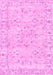 Machine Washable Persian Pink Traditional Rug, wshtr2443pnk