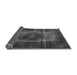 Sideview of Traditional Charcoal Black Persian Rug, tr2444